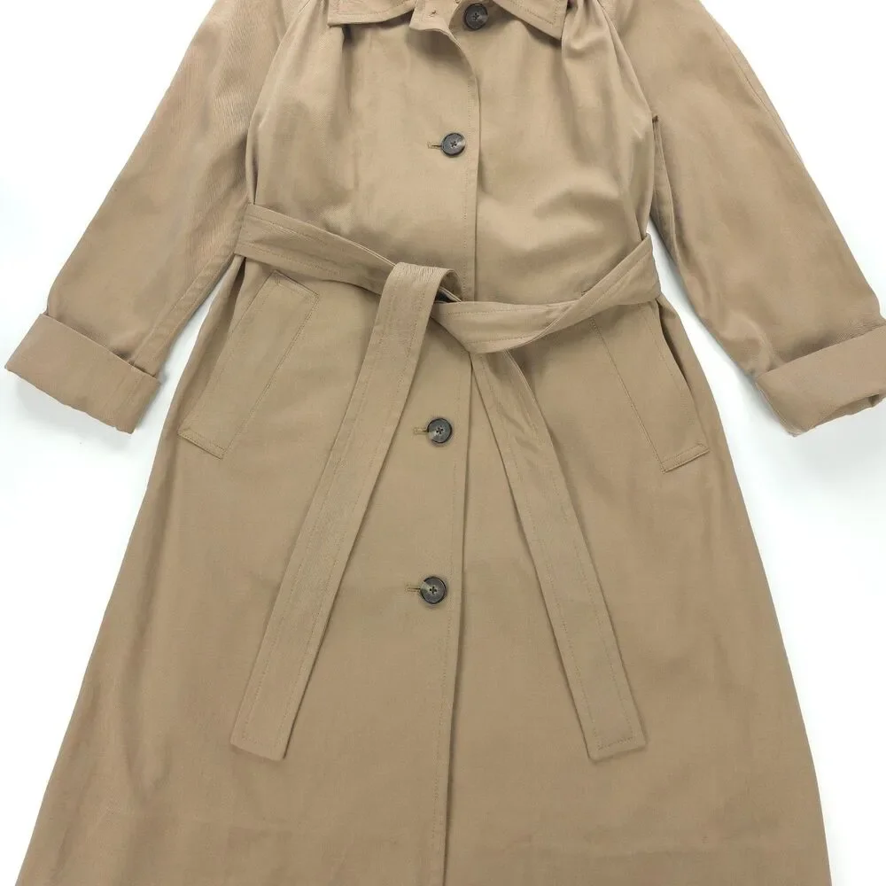 NEW Everlane Gathered Drape Trench Coat Minimal Preppy Tailored French Girl Boho - Picture 6 of 14